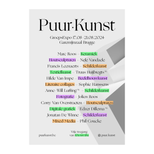 PuurKunst - AFFICHE VIERKANT op wit